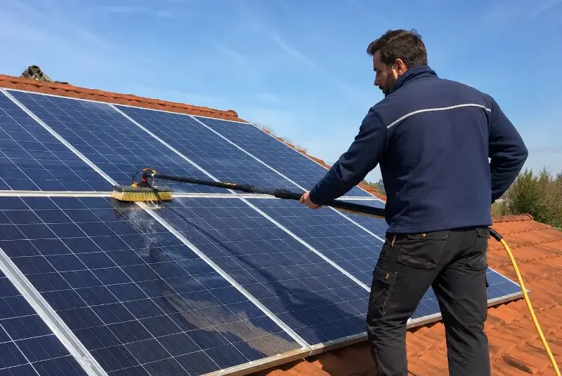 Nettoyage et entretien de panneaux solaires à Surzur